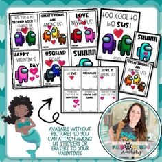 Why You'll Love It! Want your students or child to exchange Valentine's Day cards? Simply print these out and sign! **Added an option to print out your own blank ones to add Among Us stickers or erasers. Grab some here - https://amzn.to/3nJXgIA ☠ ARGG! ☠ Welcome to Fair Winds Teaching! I hope you enjoy this product, if you have any questions or concerns, please let me know! ------------------------------------------------------------------------------------------ Includes: ☞ 12 different options Among Us Stickers, Hello Literacy, Place Value Activities, Friends Day, Cards Printable, Valentine's Day Cards, Erasers, Great Friends, Teacher Store