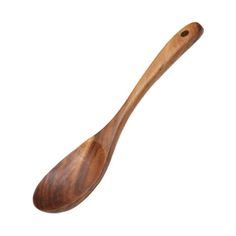 a wooden spoon on a white background