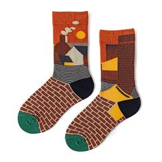 Treat your feet with these colorful mid-calf socks! Made of breathable cotton and spandex, these unisex crew socks are antibacterial and non-slip. Perfect for casual, everyday wear or as a thoughtful gift for someone happy and stylish. #socks #fashion #giftidea #cottonsocks #embroidery #unisex #midcalfsocks 😍🎁👣 Floral Socks, Women Crew Socks, Mens Rain Boots, Mens Canvas Shoes, Novelty Clothing, Mens Loungewear, Plus Size Hoodies, Clothing Details, Funny Socks