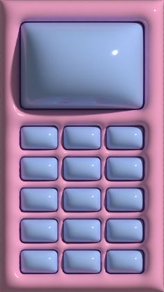 a pink calculator sitting on top of a table