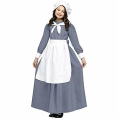 Fun World - Pilgrim Girl Child Costume.Large .  sg 300 Costume, Thanksgiving Play, Beauty And The Beast Costumes, Colonial Costume, Pilgrim Costume, Thanksgiving Costume, Addams Family 2019, American Costume, Thanks Giving Day