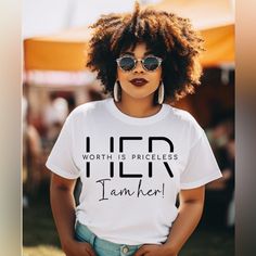 Her Worth, Self Respect, Self Love, Self Confidence, Self Worth, Positive Quote Shirt, Positive Affirmations Graphic Tee, Self Love T-Shirt Vinyl Tshirt Designs, Christian Shirts Designs, Sorority Merch, Cute Shirt Designs, Quote Shirt, Positive Quote, Tee Shirt Designs, Self Worth, Self Respect