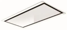 a white ceiling light that is on top of a wall or ceiling fixture with a black trim around the edge