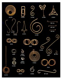 Scrolls 5 | A & J Tool & Findings Company, Inc.A & J Tool & Findings Company, Inc.                                                                                                                                                                                 Más Anting Manik, Wire Jewelery, Types Of Jewelry, Wire Jewelry Making, Bijoux Fil Aluminium, Wire Jewelry Tutorial, Wire Jewelry Designs, Diy Wire Jewelry, Wire Work Jewelry