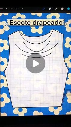 the screen shows an image of a white shirt with blue and yellow flowers on it