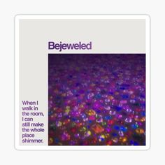 the cover art for bejeweled's album, when i walk in the room