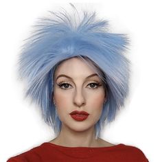 New Product Real-Looking Hair, Only It’s Blue Using Allaura’s Unique Mattesilk Fibers To Look Softer, Thicker And More Realistic Than Regular Cosplay Wigs; We Use Our Own Models, What You See Is What You Get, Exactly Like The Photo, Which Means No Disappointment Arrives Ready To Wear, & Fits All Sizes Go Punk Rock With This Crazy Blue Cosplay Wig That You Can Wear Out-Of-The-Box For Men & Women; It’s Fully Adjustable So You’ll Stay Comfortable. This Product Is Intended For Ages Greater Than 12 Y Rick Sanchez Wig, Spiky Anime Hair, Blue Cosplay Wig, Blue Cosplay, Men's Wigs, Rick Sanchez, Halloween Wigs, Natural Wigs, Punk Rocker