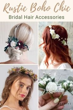 Flower Child Hair, Boho Chic Hair, Chic Hair Accessories, Boho Chi, Chi Hair, Boho Chic Hairstyles, Bridal Hair Decorations, Boho Chic Bride, Bohemian Hair Accessories