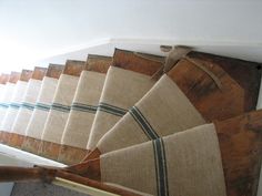 a stair case that has some burlocks on it