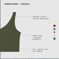 the aspn drop - basicss are designed to match the one shoulder bra