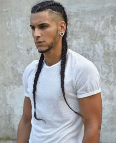 Professional Hairstyles For Men, Two Braid Hairstyles, Braids Styles, American Hairstyles, Men's Long Hairstyles, Viking Hair, Mohawk Hairstyles