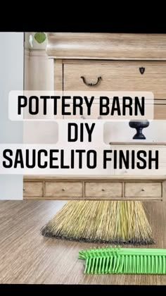 the pottery barn diy saucelito finish is being used to paint an old dresser