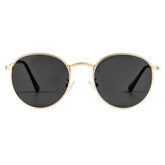 Sunglasses Gold Frame, Black And Gold Sunglasses, Black Gold Sunglasses, Retro Frame, Nose Shapes, Xmas List, Men Classic, Test Card, Blue Mirrors