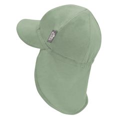 a baby's green hat with the word, made out of fleey material