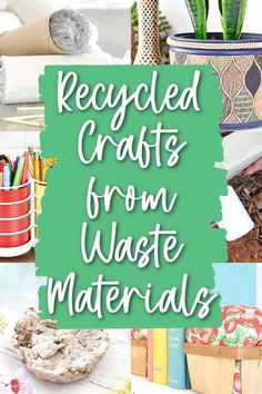 Reuse Diy Ideas, Waste Material Project, Crafts Using Recycled Materials, Plastic Coffee Cans, Recycling Activities, Recycling Projects, Craft From Waste Material