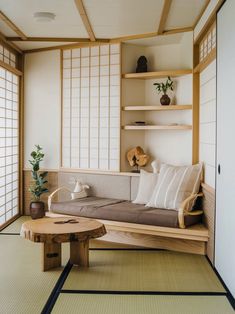 Find your zen in this serene Japanese-inspired space. Shoji screens, tatami flooring, and clean lines create perfect harmony, while floating shelves add practical storage. 🍵 Discover more peaceful tiny spaces by following @adusifytinyhouse! #japanesedecor #zenliving #tinyspaceliving #minimaldesign Japan Inspired Home, Japanese Inspired House, Tatami Flooring, Tiny Japanese Apartment, Japanese Inspired Living Room, Japanese Style Tiny House, Minimalist Tiny House, Japanese Tiny House, Room Aesthetic Ideas