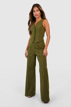 Super Stretch Vest & Seam Front Straight Leg Pants Cheap Fitted Pantsuit For Women, Vest And Pants Set Womens, Suits For Women Straight Leg, Trouser Suit Womens, Amazon Pantsuit, Coord Sets For Women Latest Design, Co Ord Sets Women, Coord Sets, Ankle Sleeve