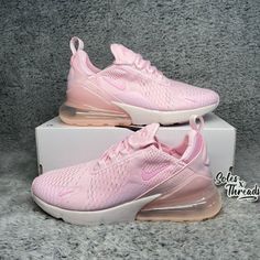 Item: Nike Air Max 270 Pink Foam Pearl Women Sneakers Style Code: Ah6789-605 Condition: 100% Authentic. Brand New Never Worn. Box Included With Missing Lid Color: White/Pink Foam Pearl Seller Notes: -100% Trusted Seller. Your Satisfaction Is Very Important To Me! -Orders Before 8am Pst Will Ship Out Same Day; Orders After 8am Pst Will Ship Out Next Business Day, Guaranteed!(Special Requests Available, Please Ask!) -Shipping From California -Bundles Available!!! -All Sales Are Considered Final. U Nike Cortez Women, White And Gold Sneakers, Baby Snoopy, White Shoes Sneakers, Mid Top Sneakers, Nike Sneakers Women, Womens Golf Shoes, Women Sneakers, Nike Air Max 270