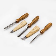 five tools for relief carving Woodworking Chisels, Woodworking Tools For Beginners, Relief Carving, Hobby Tools, Woodworking Box, Small Tools, Wood Items, Wood Carver, Woodworking Supplies