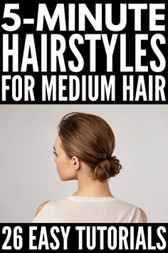 Hairstyles For Someone Who Cant Do Hair, Medium Hair Hairdo, Easy Up Styles For Medium Hair, East Hair Styles Quick Medium Hair Updo, Medium Length Hair Updos Casual, Quick Hair Dos For Medium Hair, Ponytail Styles For Medium Length Hair, Quick Hairdos For Medium Hair, Shoulder Length Hairdos Simple