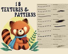 Taty's Textures & Patterns Set Patterns Procreate, Halftone Design, Panda Painting, Deer Drawing, Landscape Painting Tutorial, Free Procreate, Pen Pattern, Procreate Brushes Free, Procreate Tutorial