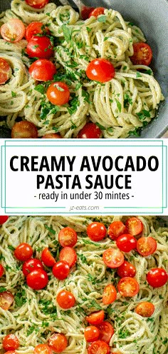 avocado pasta close up with tomatoes Greek Yogurt Pasta Sauce, Avocado Pasta Sauce, Greek Yogurt Pasta, Avocado Recipes Pasta, Avocado Sauce Pasta, Creamy Avocado Pasta, Cream Pasta, Avocado Pasta, Avocado Sauce