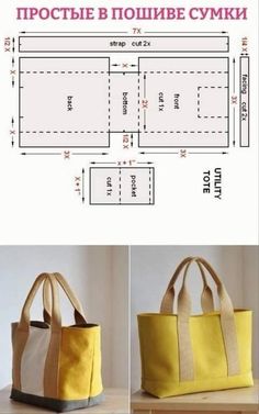 an image of a tote bag with measurements