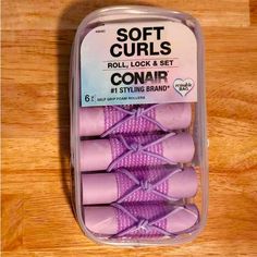 Conair Soft Curls Foam Rollers. New. Self-Gripping Ridges, Elastic Loop Closure. Comes In A Clear Resealable Bag. Purple. 6 Pack. Hair Foam Rollers, Hair Foam, Foam Rollers, Soft Curls, Foam Roller, Hair Tools, 6 Pack, Color Purple, Womens Hairstyles