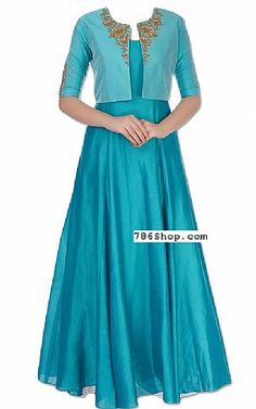 Indian Gowns Dresses With Jacket, Silk Gown Styles, Silk Dresses Indian, Jacket Dresses For Women, Pakistani Dresses Online Shopping, Silk Kurti Designs, Pakistani Dresses Online