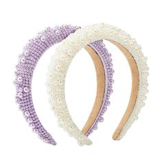 Our set of 2 crystal headbands for women, teens, and girls will ensure your hairstyle stands out from the rest. The padded crystal rhinestone material is lightweight and comfortable to wear for long periods of time while out shopping, at work, or simply lounging at home. The rhinestone headband will effortlessly elevate your outfit for an upcoming party, wedding, or date night. Each crystal headband is a must-have hair accessory to add to your collection. Stylish Headbands, Hair Accessories Pearl, Rhinestone Material, Crystal Headband, Rhinestone Headband, Rhinestone Bridal, Pearl Headband, Headband Styles