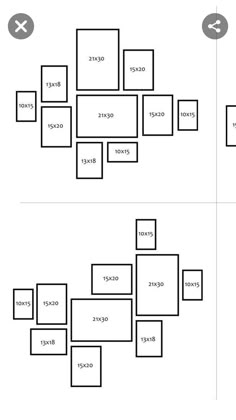 the family tree is shown in three different sections, each with four squares and one square