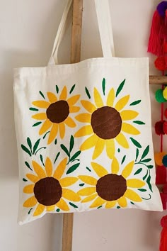 Sunflower Tote Bag, Mexican Bag, Simple Tote