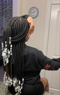 Hairstyles For Your Birthday Braids, Burgundy Box Braids With Beads, Plats Braids For Woman, Middle School Hairstyles Black Braids, Baddie Box Braids, Boho Peekaboo Braids, Graduation Hairstyles Braids, Not Less Braids, Hair Styles Braids Black