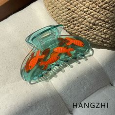 HANGZHI Blue Clear Hair Clip for Women Girls Fun Cute Red Goldfish Fishbowl Shark Clip Summer Cute Hair Clips, Desain Buklet, Girlfriend Jewelry, Fun Jewelry, Funky Jewelry, Jewelry Bag, Hair Claws & Clips, Gift Jewelry, Pretty Jewellery