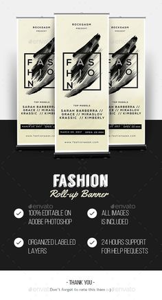 an image of a fashion flyer or brochure with three different colors and sizes