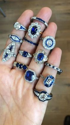 Vintage Sapphire Engagement Rings, Rings Sapphire, Pinterest Jewelry, Lotus Ring, Sapphire Engagement Rings, Vintage Engagement Rings Sapphire, Schmuck Diy, Vintage Sapphire, Deco Engagement Ring