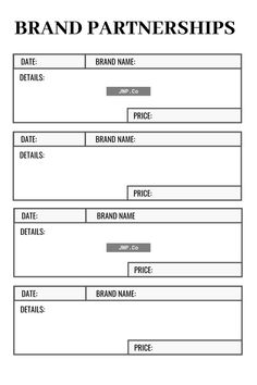 an image of a printable business purchase sheet for a brand name and price label