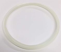 an empty white ring on a white surface