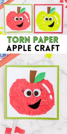 paper plate apple craft for toddlers to make