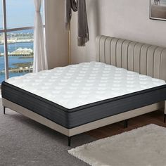 the mattress is made up and ready to be used in the bedroom or living room