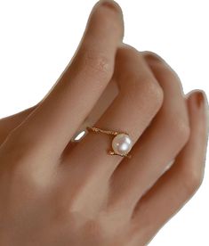 Elegant Open Ring With Pearl Charm, Dainty Pearl Open Ring, Fine Jewelry Pearl Open Ring, Pearl Drop Open Ring, Open Pearl Ring With Pearl Drop, Minimalist Pearl White Open Ring, Elegant Pearl Ring With Charm As Gift, Elegant Pearl Ring With Pearl Charm As A Gift, Elegant Pearl Ring With Pearl Charm For Gift