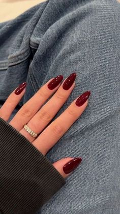 Target Style on Instagram: "Cherry Mocha 🍒🍫 💅 has entered the chat. @leminimacaron bottled up the perfect winter shade for an at-home gel mani. Only $13. ✨ @heluviee" Oval Nails Dark, Dark Red Nails, Maroon Nails, Cherry Nails, Red Nail Polish, Red Nail, Dark Nails