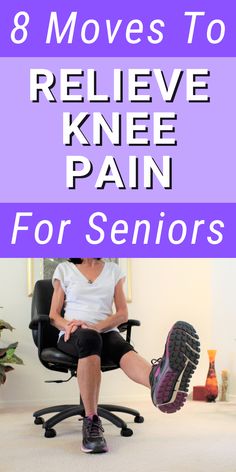 Knee Pain Relief Remedies, Knee Pain Relief Exercises, Bad Knee Workout, Knee Strengthening Exercises, How To Strengthen Knees, Yoga For Seniors