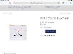 the golf club flat zip bag is on sale