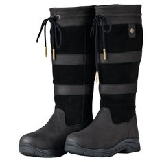 Enjoy all-day comfort and breathability with these stylish, waterproof river boots! The full-length waterproof lining will ensure your feet and legs remain dry and warm, whether you're working in the barn or spending time in the saddle. Plus, the upper part of the boots is crafted from premium full leather to offer ample durability, while the sturdy yet lightweight Tough Tec sole provides optimal cushioning, traction, grip, comfort, and performance.Offer all-day comfort with a breathable design Full-length Dublin waterproof membrane liningMoisture-wicking RCS+ memory foam footbed system, paired with breathable nylon liningDurable, lightweight Touch Tec sole, combined with Phylon midsole and thermoplastic rubber outsoleMetal shank, with molded heel and arch support, featuring double cushion Paddock Boots, Travel Boots, Grooming Bag, Riding Tights, Stirrup Leathers, Country Boots, Riding Hats, Horse Boots, Elastic Top