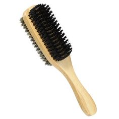 A styling helper, the two-in-one brush is a multi-purpose brush that can help you detangle, eliminate troublesome tangles, reduce frizz, care for your scalp, and maintain the shine of your hair and beard. Best choice for families and hairdressers. The hairbrush has a dual-purpose design. The bristles on both sides are made of different materials. Men's bristle brushes are good for combing hair and massaging the scalp, helping to relieve frizz and reduce breakage. Two-in-one design, more convenie Beard For Men, Combing Hair, Bristle Hair Brush, Coarse Hair, Thick Hair, Hair Brush, Bearded Men, Thick Hair Styles, Short Hair Styles