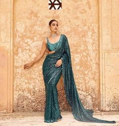 Medium Jungle Green Silk Georgette Wedding Wear Saree, Saree for USA Women, Designer Saree, Party Wear Saree, Wedding Wear Saree, Sarees. - Etsy Party Wear Saree Blouse, Saree Indian Wedding, Sabyasachi Sarees, Party Wear Gowns, Side Work, Blouse Designer, Design Saree, Bridesmaid Saree, Bollywood Lehenga