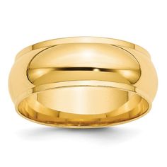 men's wedding band in yellow gold