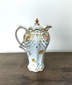 Antique Nippon Chocolate Pot Hand Painted Roses Porcelain 1920s Gold Gilt - Etsy