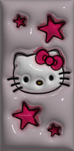 an image of hello kitty with stars on it